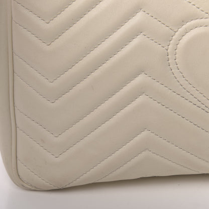 Gucci Calfskin Matelasse Medium GG Marmont Shoulder Bag White 18 of 23