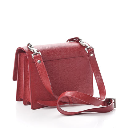 Saint Laurent Grained Calfskin Medium Monogram Sunset Satchel Red 2 of 8