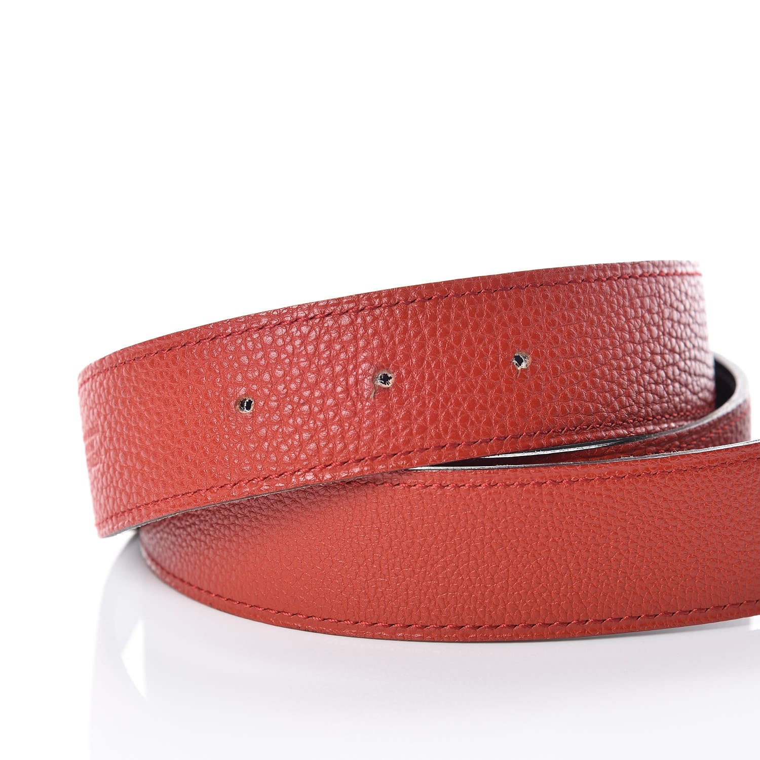 Hermes Box Togo 32mm H Belt 85 Vermillion Black 5 of 8