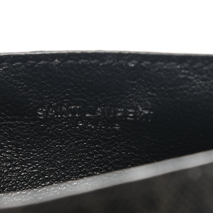 Saint Laurent Classic Toile Monogram Fragments Pouch Black Lino 6 of 7