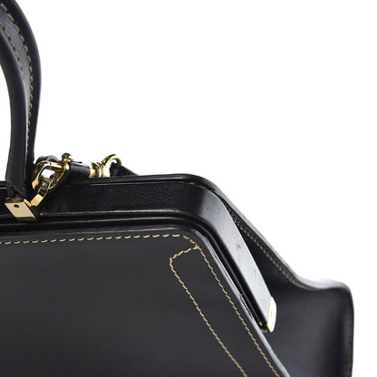 Delvaux Calfskin Evasion Top Handle Frame Bag Black 15 of 16