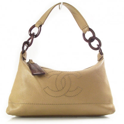 Chanel Caviar CC Wood Chain Hobo 1 of 11