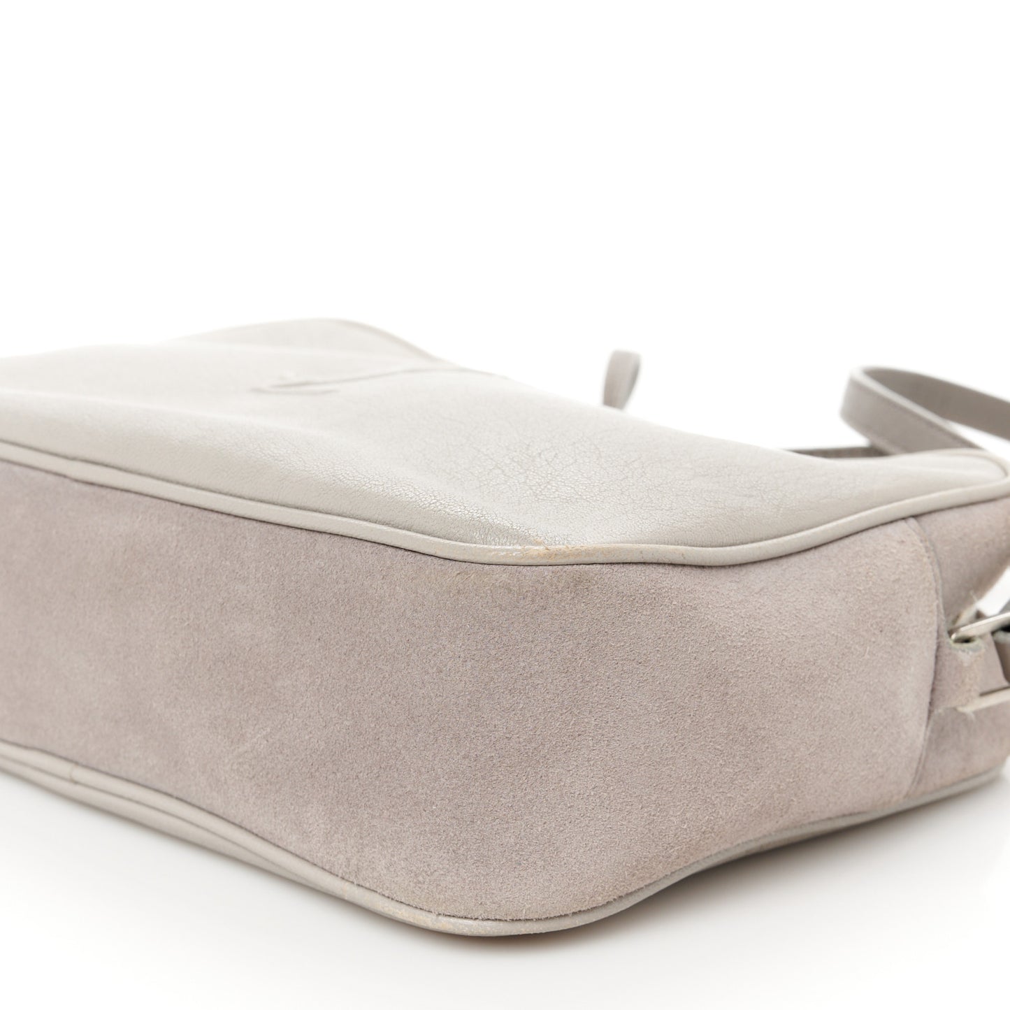 Lambskin Suede Monogram Small Lou Camera Bag  Fog