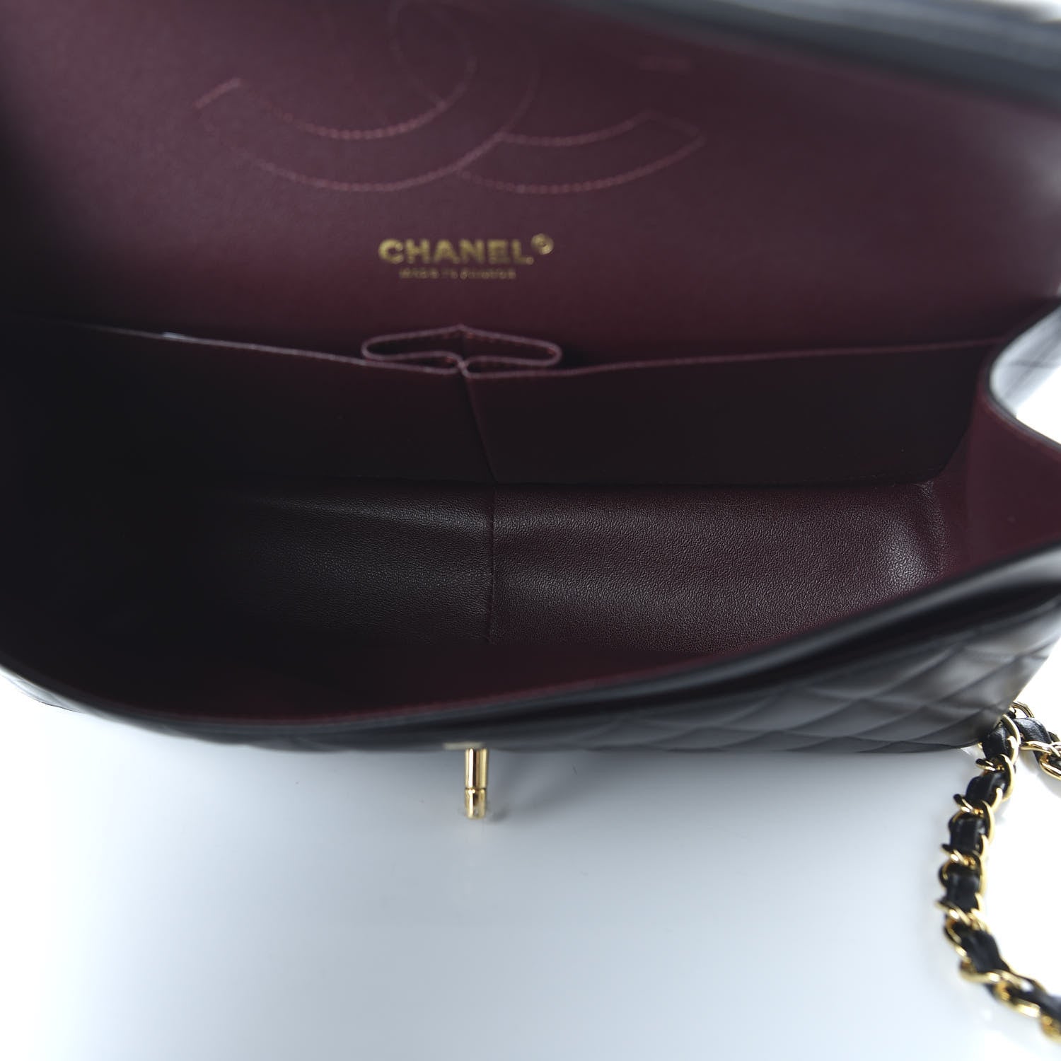 Chanel Lambskin Quilted Jumbo Double Flap Black 5 of 12