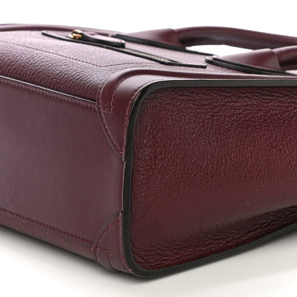 Celine Goatskin Nano Luggage Burgundy 9 of 13