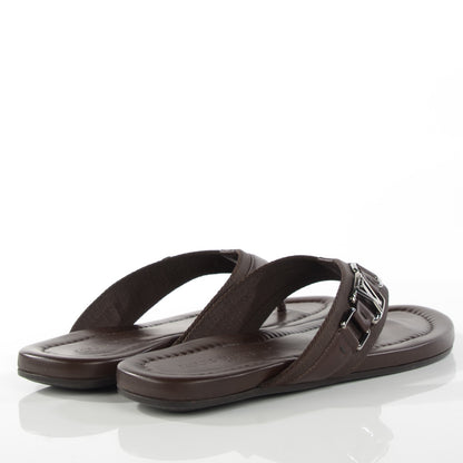 Louis Vuitton Leather Atoll Thong Sandals 38 Cacao 5 of 10