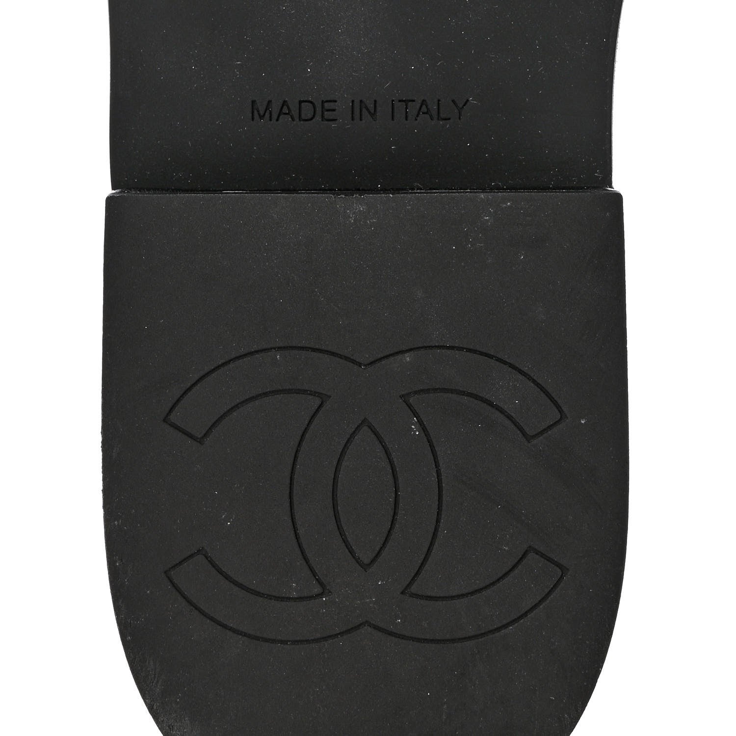 Chanel Lambskin Quilted CC Wedge Sandals 38 Black 6 of 8
