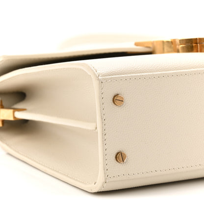 Saint Laurent Grain de Poudre Mini Classic Monogram Cassandra Top Handle Crema Soft 16 of 21