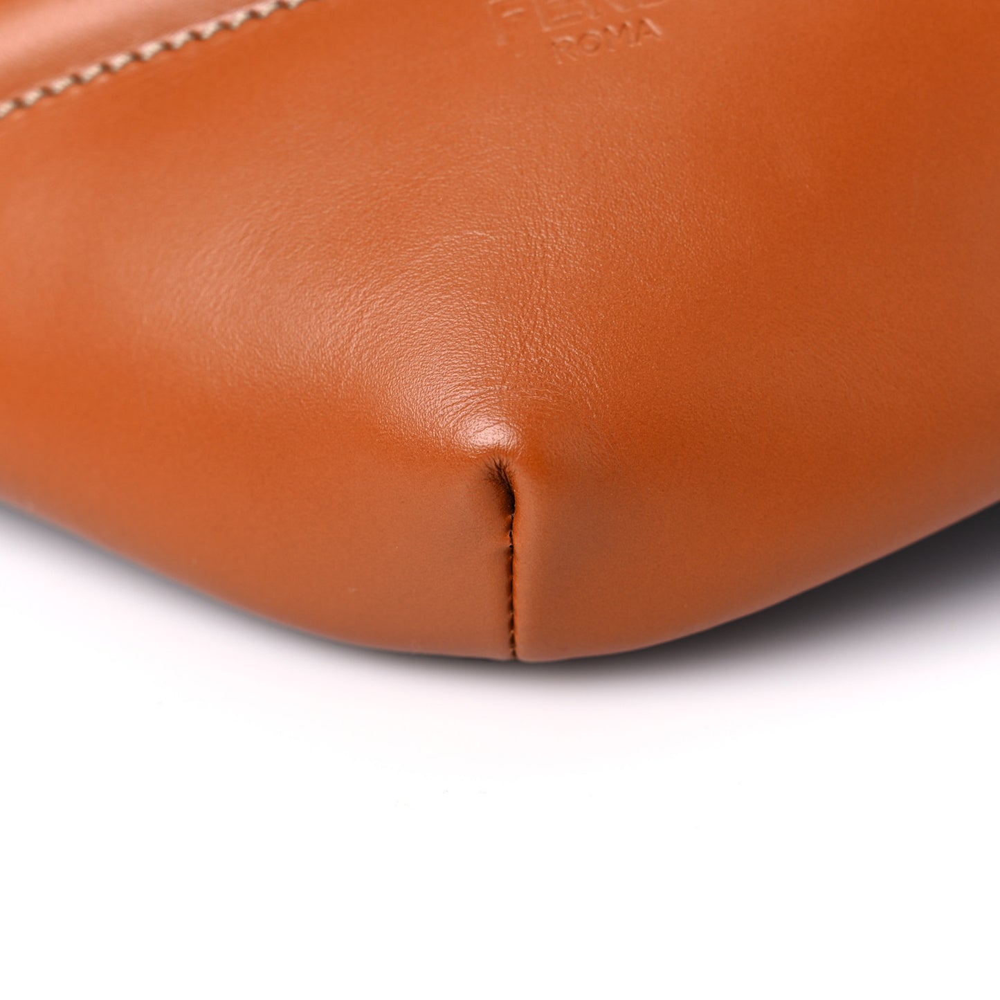 Glazed Fabric Vitello King FF 1974 Diagonal Belt Bag Tobacco Moro Cuoio