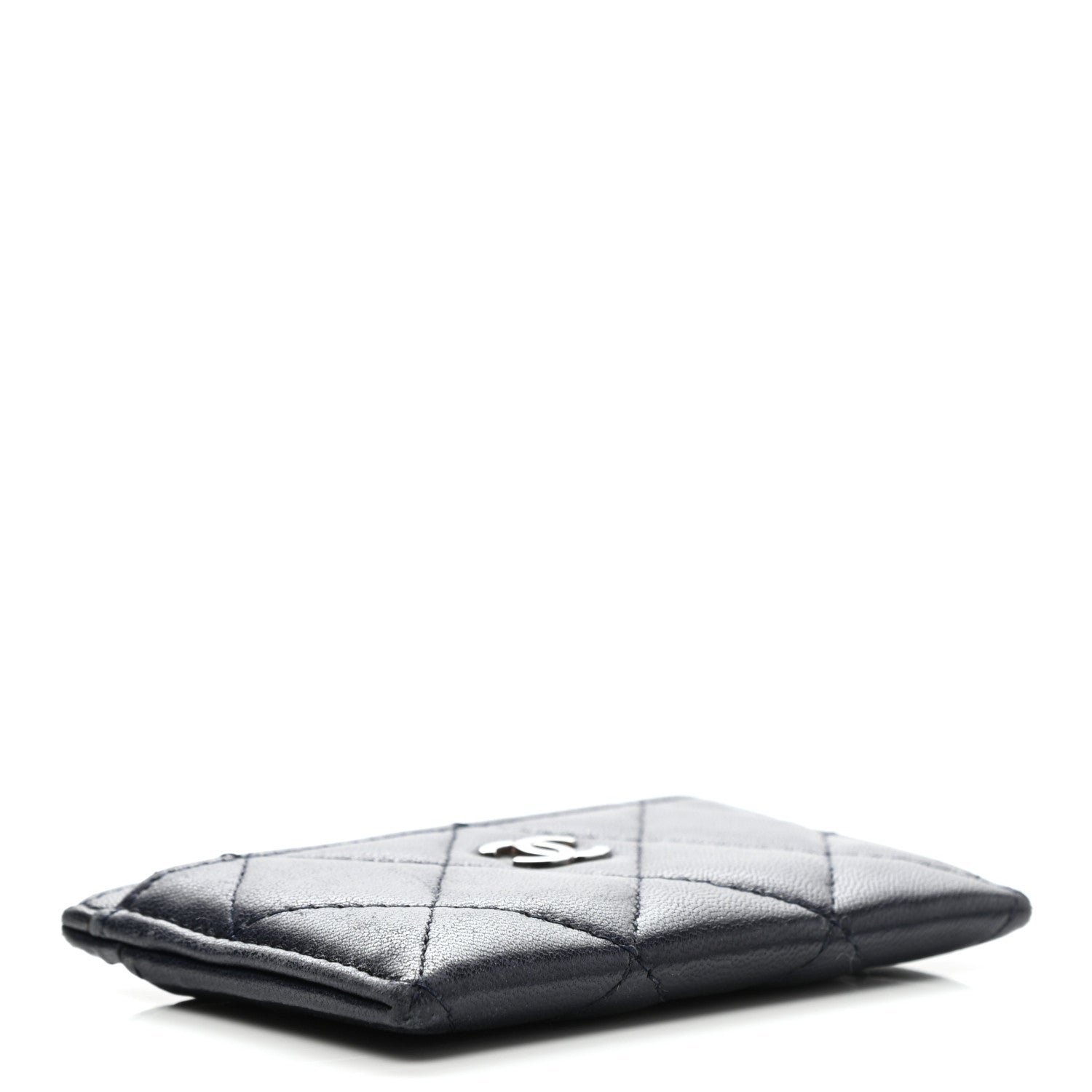 Chanel Lambskin Quilted Card Holder Blue 4 of 11