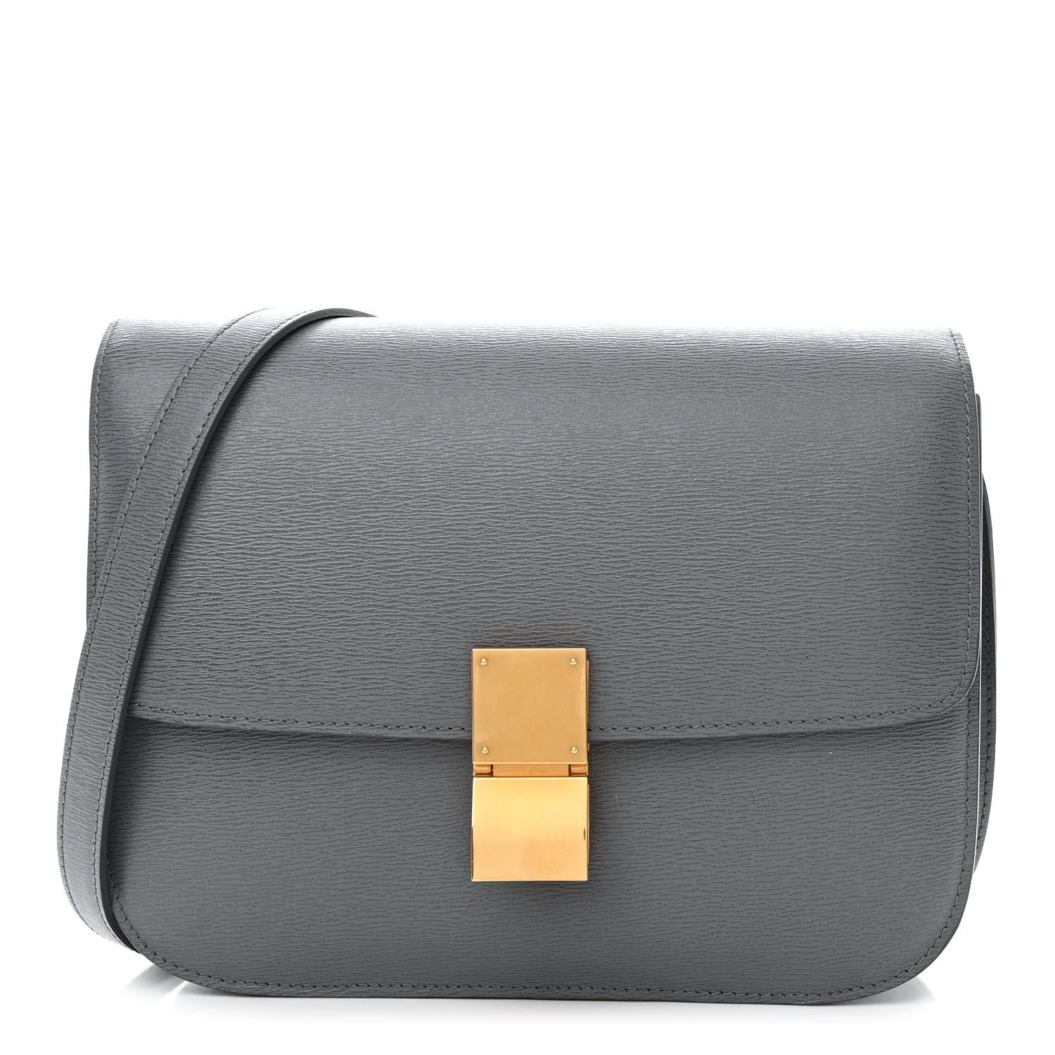 Celine Liege Calfskin Medium Classic Box Flap Bag Medium Grey 1 of 11