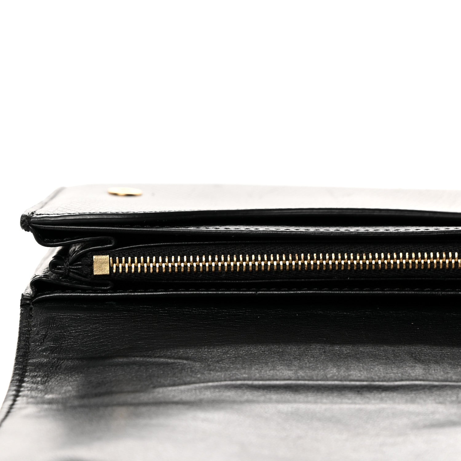 Celine Grained Calfskin Large Flap Wallet Black 12 of 17