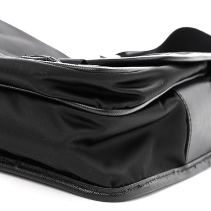 Prada Tessuto Nylon Saffiano Logo Messenger Bag Black 9 of 9