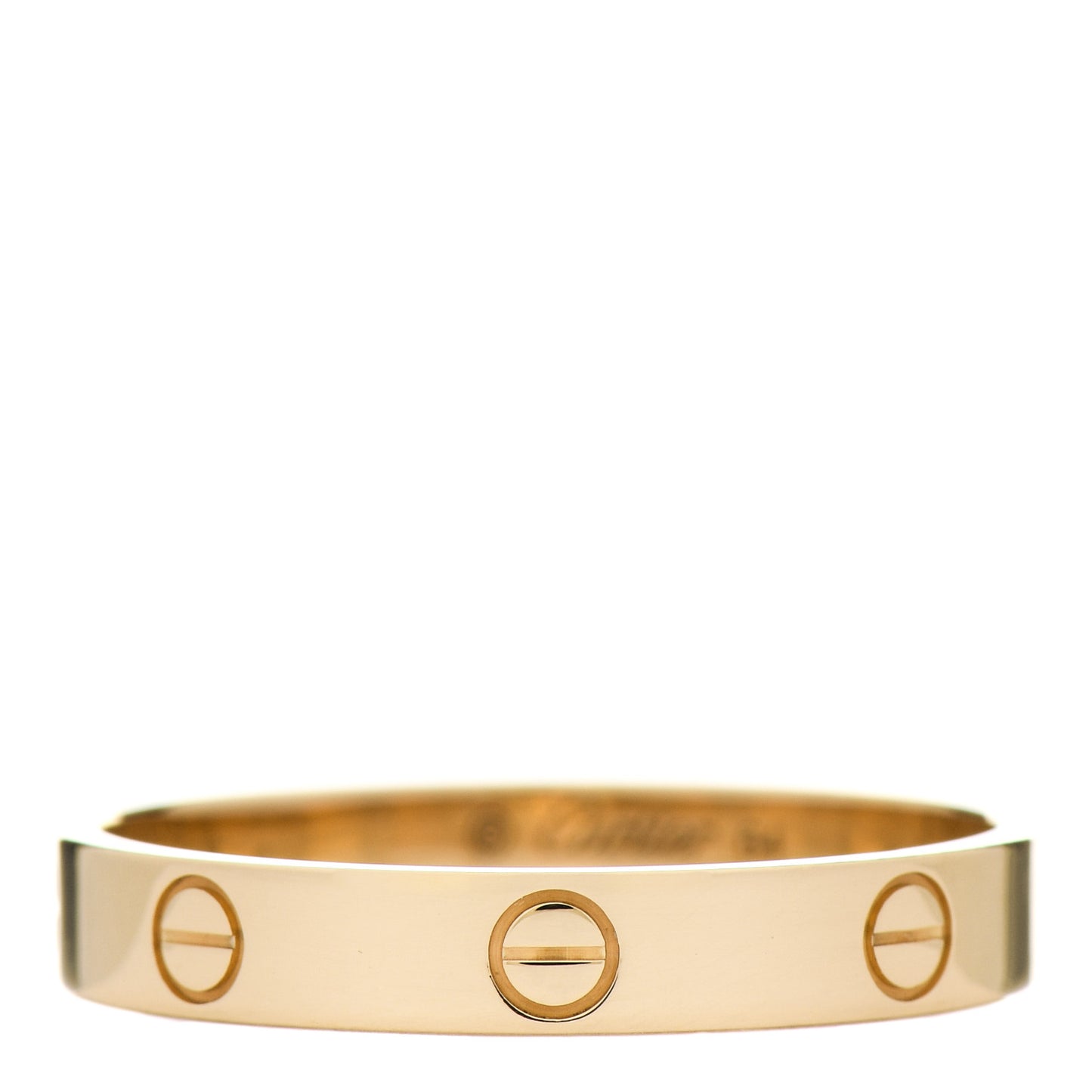18K Yellow Gold 3.5mm LOVE Wedding Band Ring 64 10.75