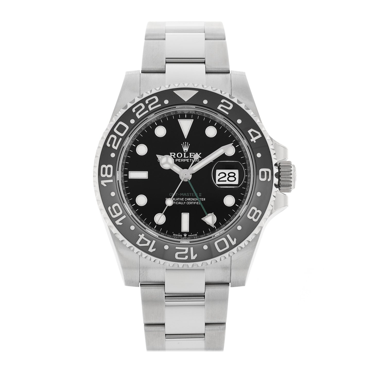 Stainless Steel 40mm Oyster Perpetual Date GMT Master II Bruce Wayne Watch Black 126710GRNR