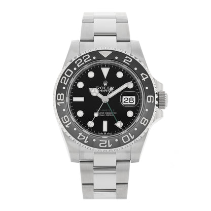 Rolex Stainless Steel 40mm Oyster Perpetual Date GMT Master II Bruce Wayne Watch Black 126710GRNR 1 of 5