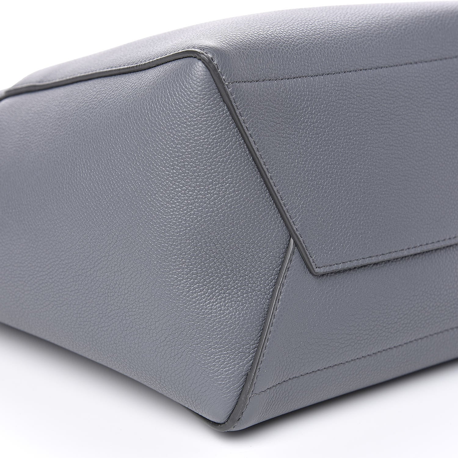 Celine Soft Grained Calfskin Sangle Bucket Bag Grey 7 of 8