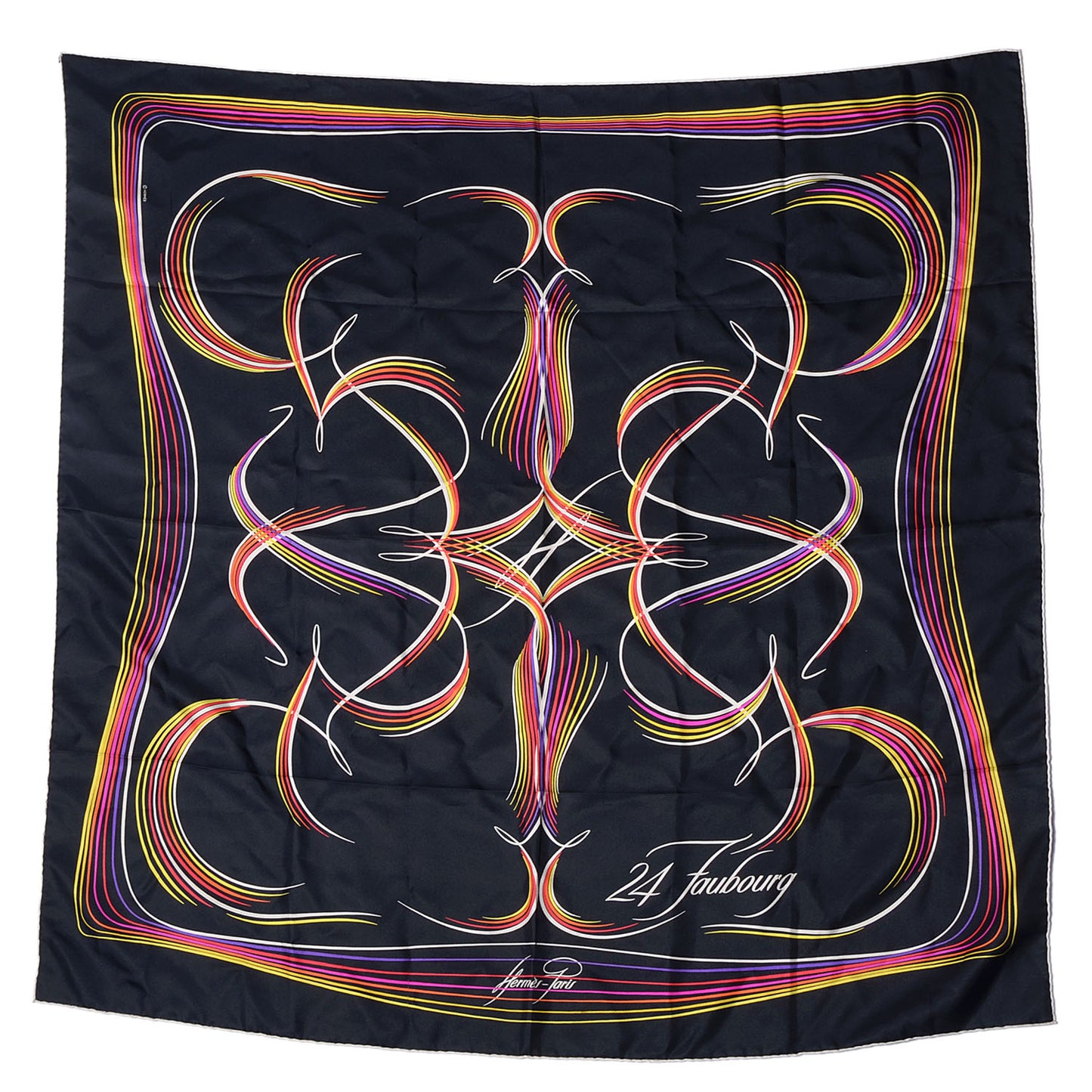 Silk 24 Faubourg Scarf 90 Black
