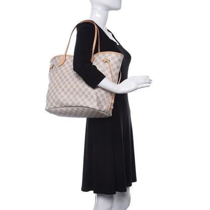 Louis Vuitton Damier Azur Neo Neverfull MM Rose Ballerine 2 of 10
