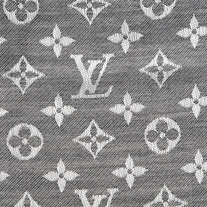 Louis Vuitton Wool Silk Monogram Denim Shawl Black 3 of 5