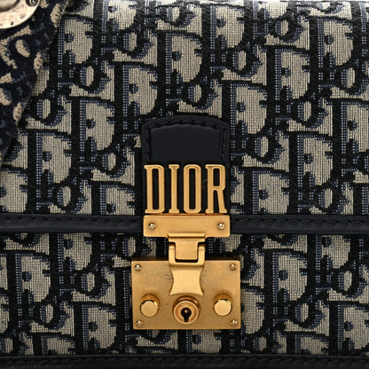 Christian Dior Oblique DiorAddict Flap Bag Navy Blue 6 of 8