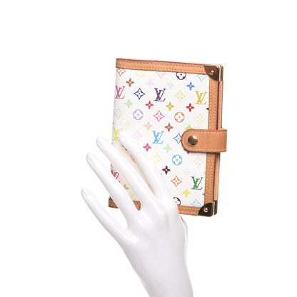 Louis Vuitton Monogram Multicolor Small Ring Agenda Cover White 2 of 11