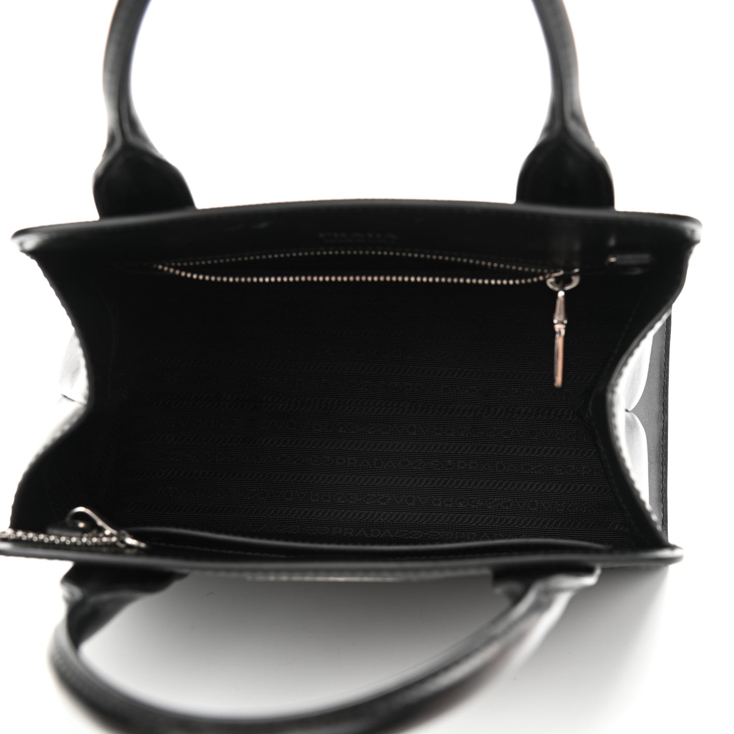 Prada Saffiano Calfskin Top Handle Tote Black 6 of 12