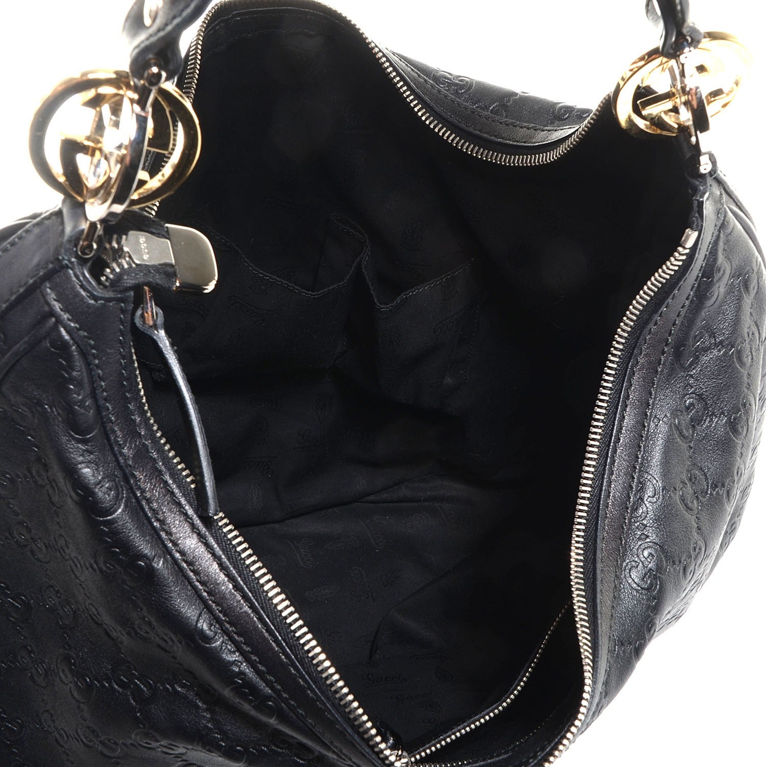 Gucci Guccissima GG Large Twins Hobo Black 5 of 7