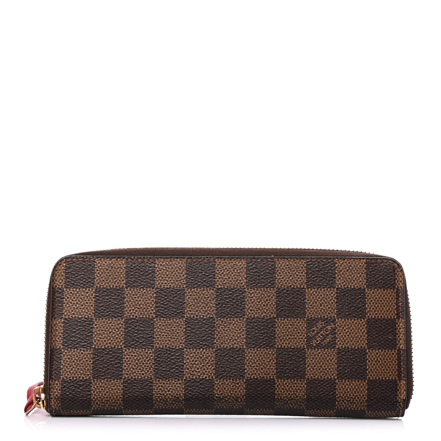 Damier Ebene Clemence Wallet Cherry