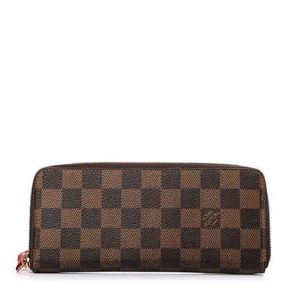 Louis Vuitton Damier Ebene Clemence Wallet Cherry 1 of 7
