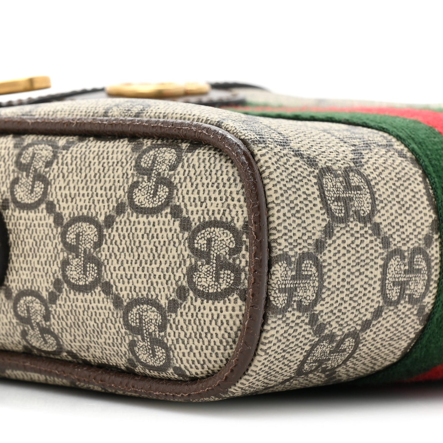 GG Supreme Monogram Web Mini Ophidia Messenger Brown