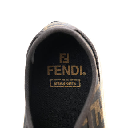 Fendi Fabric Jacquard FF Womens Domino Low Top Sneakers 36 Tobacco 8 of 10