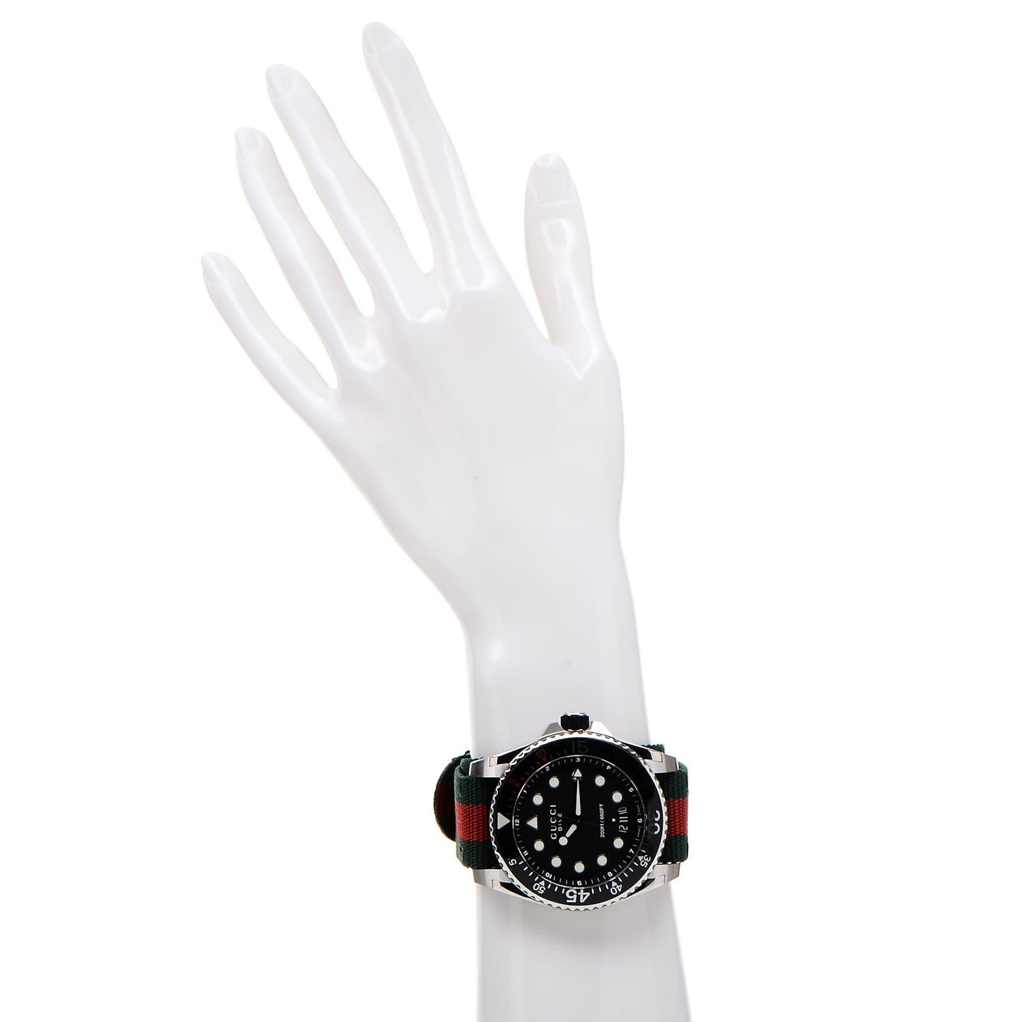 Stainless Steel Nylon 45mm Dive Quartz Watch Black