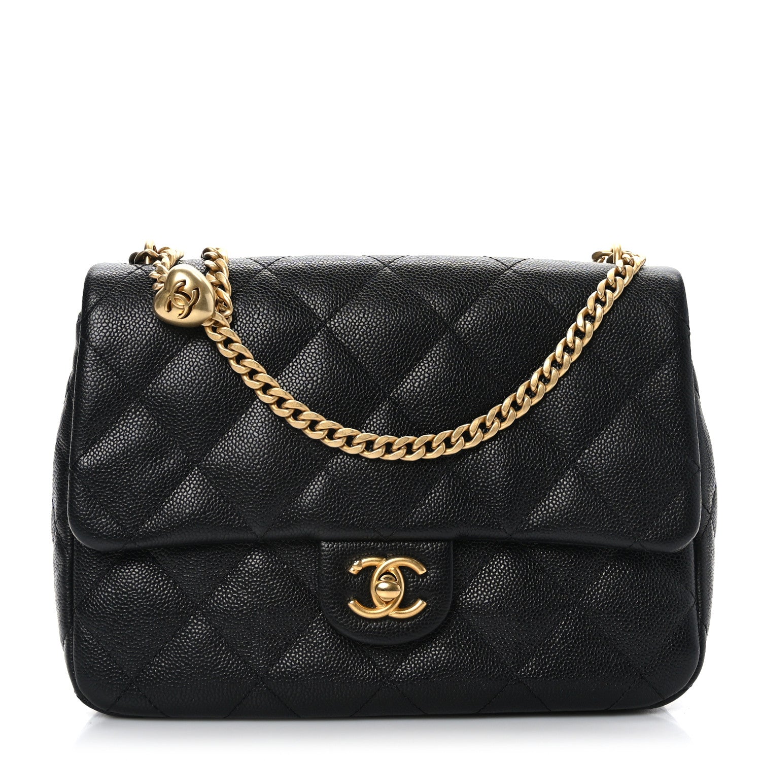 Chanel Caviar Quilted Sweetheart Flap Black 1 of 9