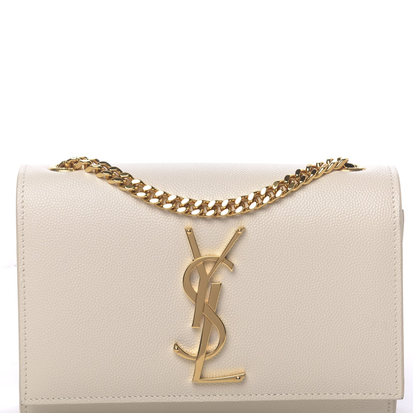 Grain De Poudre Small Monogram Kate Satchel Blanc Vintage