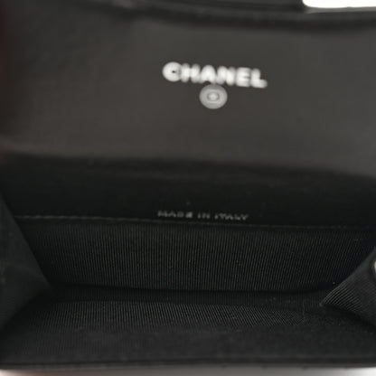 Chanel Aged Calfskin Chevron Quilted Reissue Flap Card Holder So Black 5 of 9