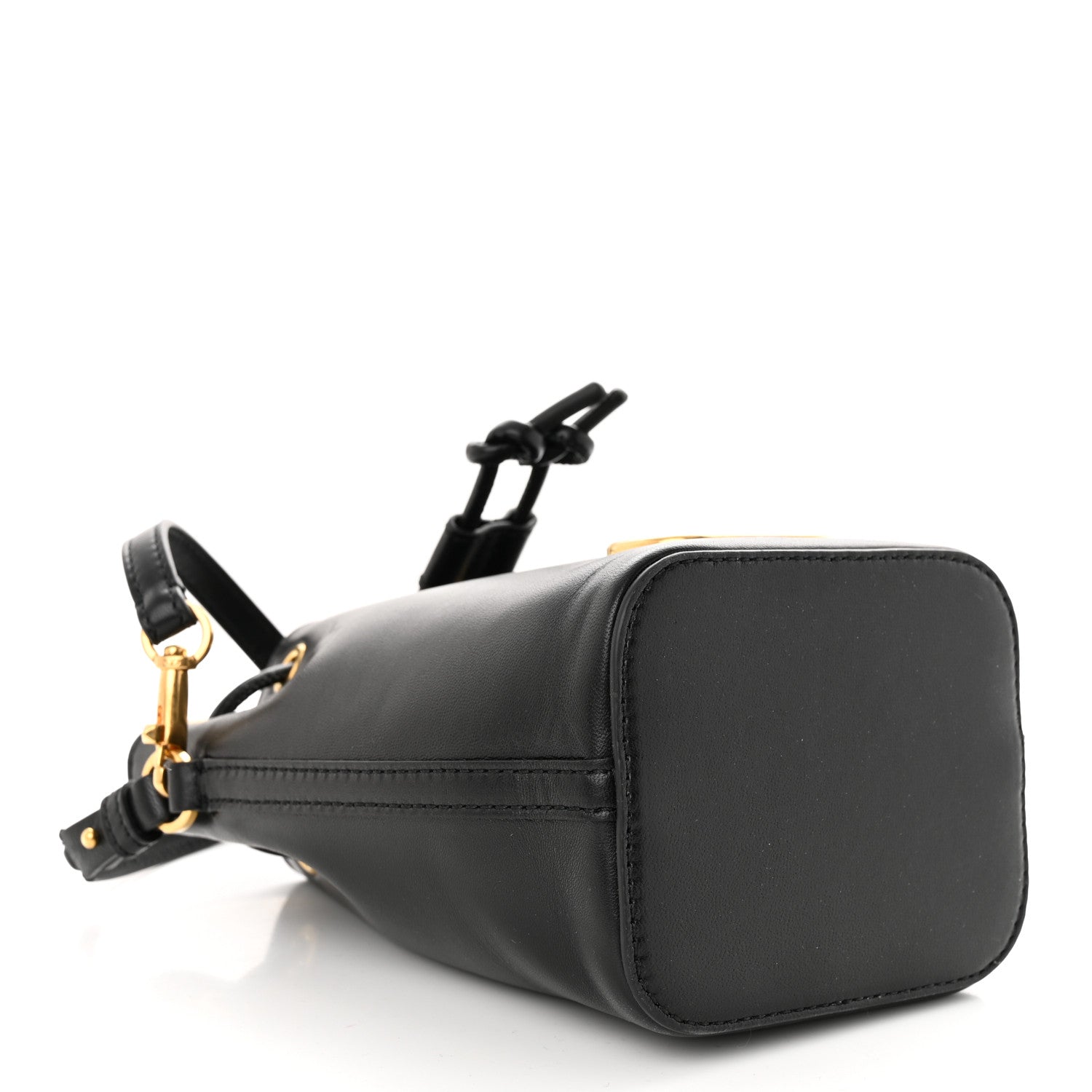Valentino Garavani Nappa Mini VLogo Signature Bucket Bag Black 4 of 9