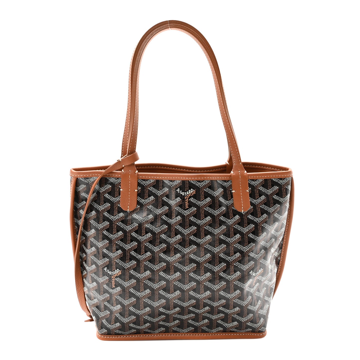 Goyardine Reversible Mini Anjou Black Gold