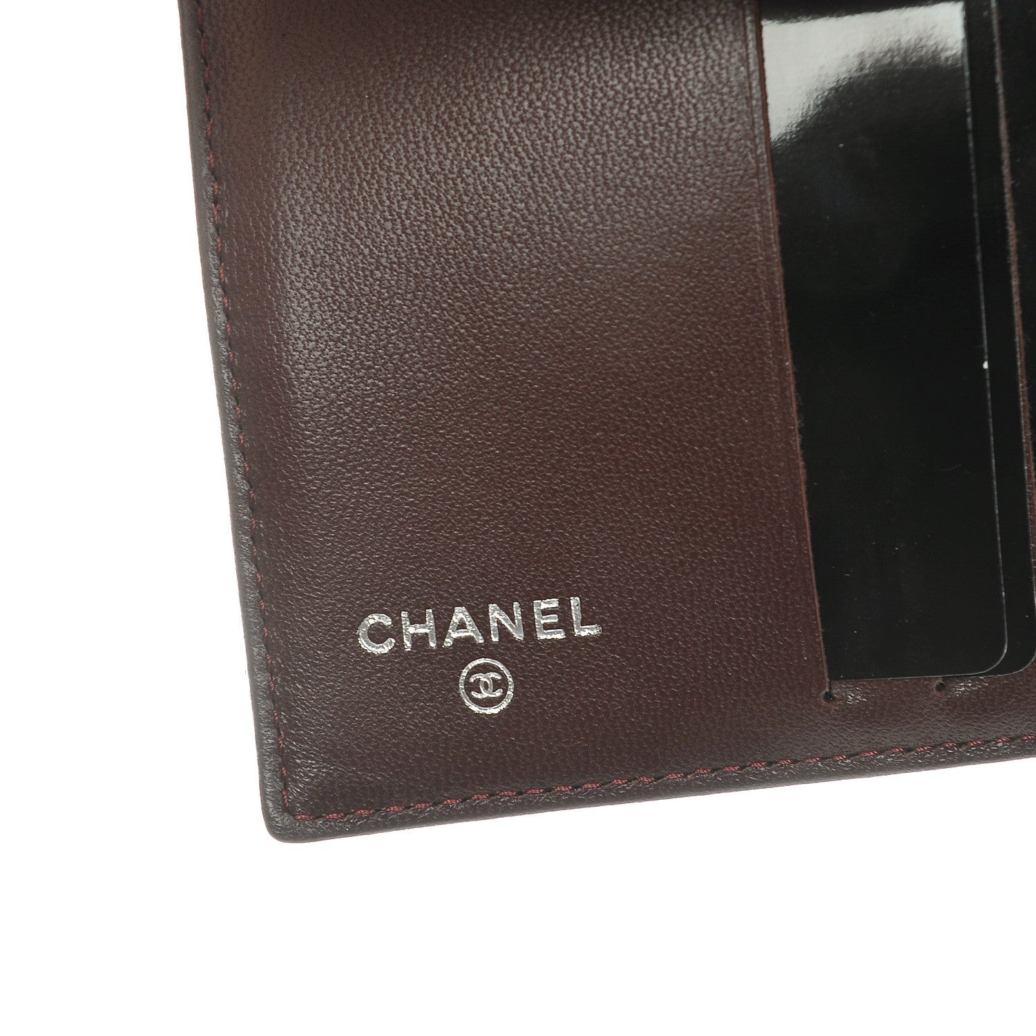 Chanel Lambskin Quilted Compact French Flap Wallet Black 6 of 9
