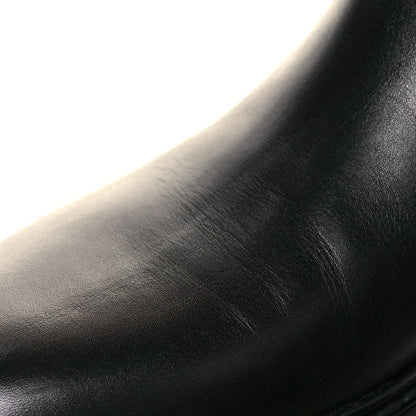 Valentino Garavani Calfskin Vlogo Biker Boots 40 Black 7 of 8