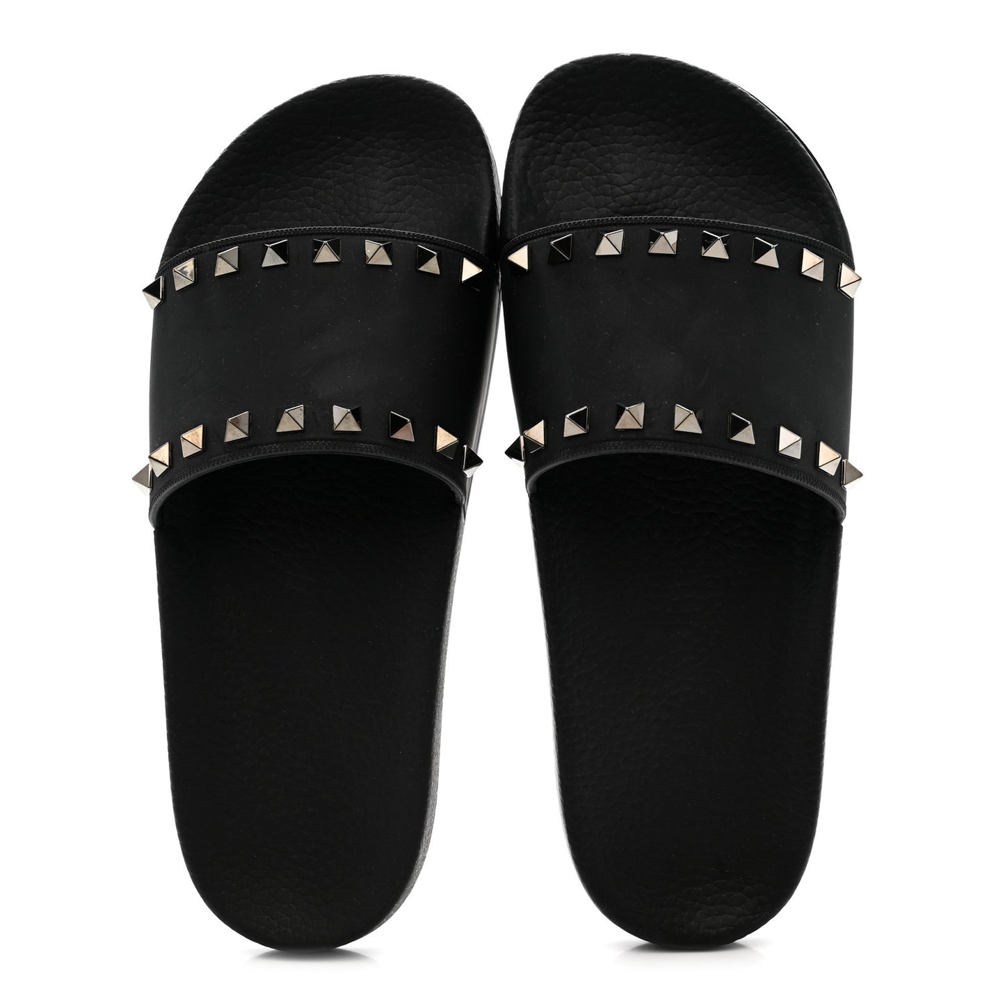 Rubber Rockstud Slide Sandals 39 Black