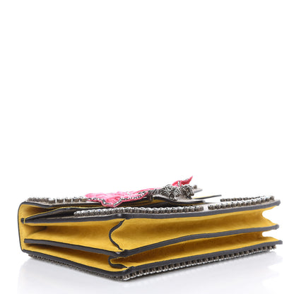 Gucci GG Supreme Monogram Crystal Bow Embroidered Medium Dionysus Shoulder Bag Yellow 4 of 9