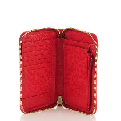 Gucci Dollar Calfskin Medium Swing Zip Around Wallet Red 5 of 7
