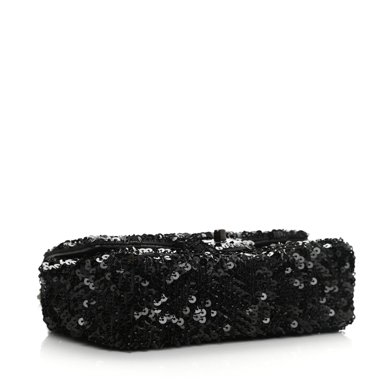 Sequin Mini Rectangular Flap Black