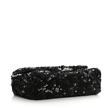 Chanel Sequin Mini Rectangular Flap Black 4 of 10