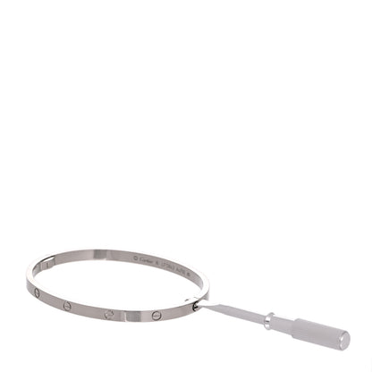 Cartier 18K White Gold Small LOVE Bracelet 16 5 of 7