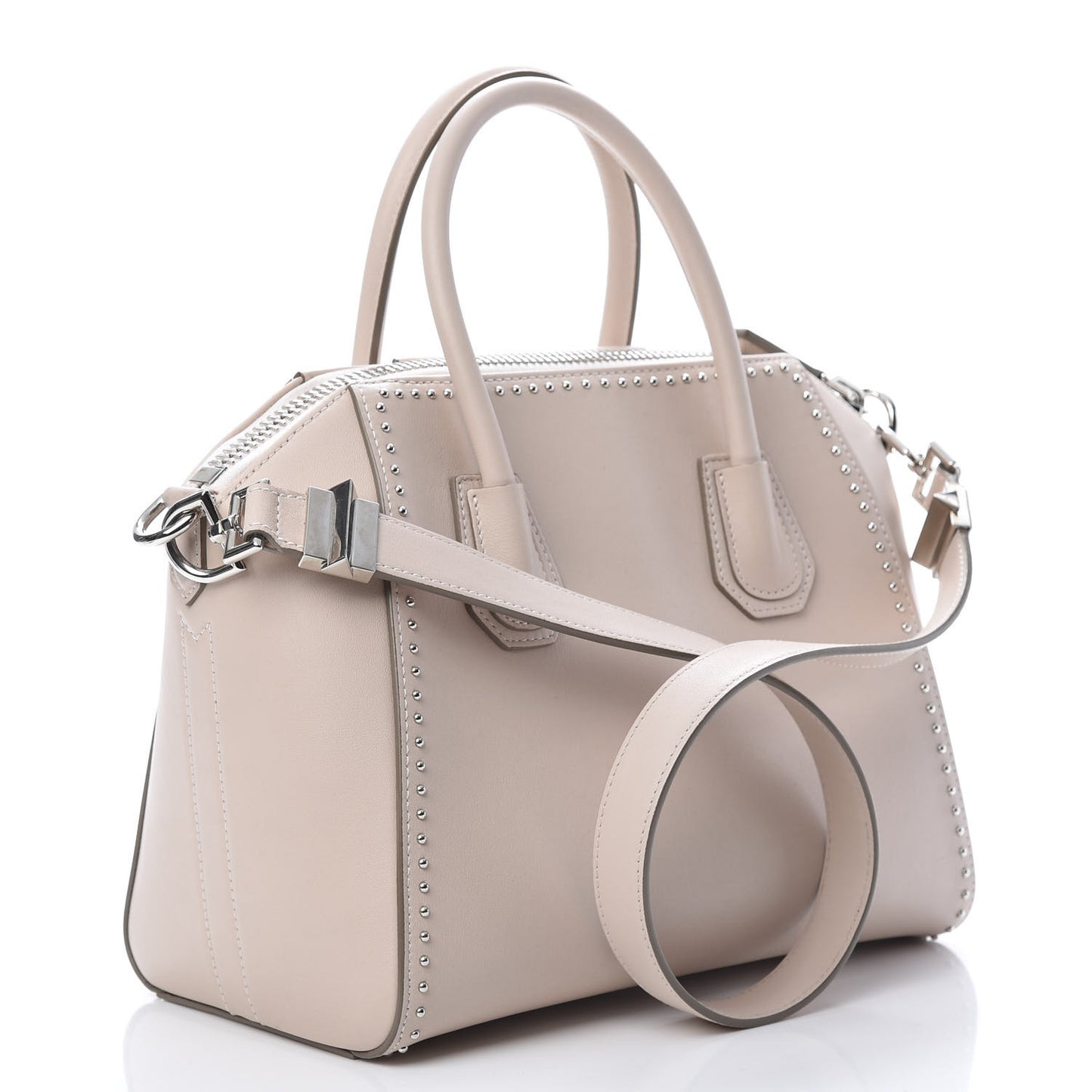 Calfskin Small Studded Antigona Nude