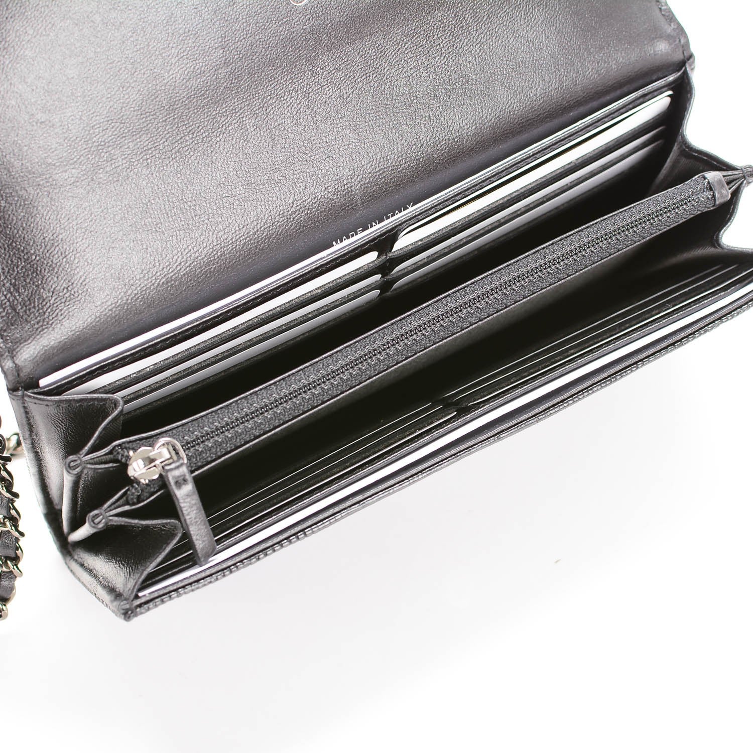Chanel Lizard Wallet With Removable Chain Black 5 of 8
