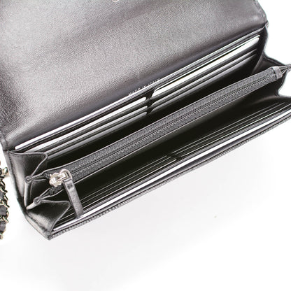 Chanel Lizard Wallet With Removable Chain Black 5 of 8