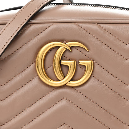 Gucci Calfskin Matelasse Small GG Marmont Chain Shoulder Bag Porcelain Rose 8 of 14